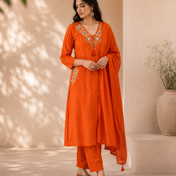 Mint Mist Embroidered Kurta